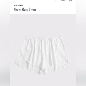 ISO Abercrombie Sheer Sleep Shorts - White